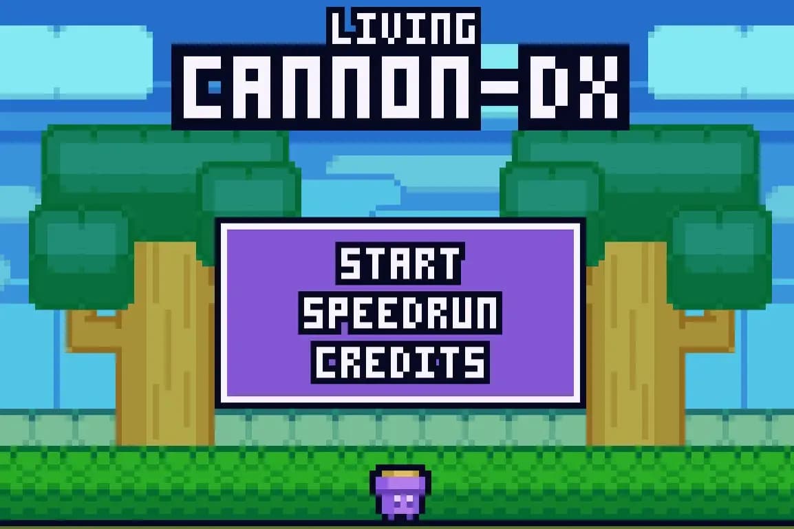 Living Cannon game title screen